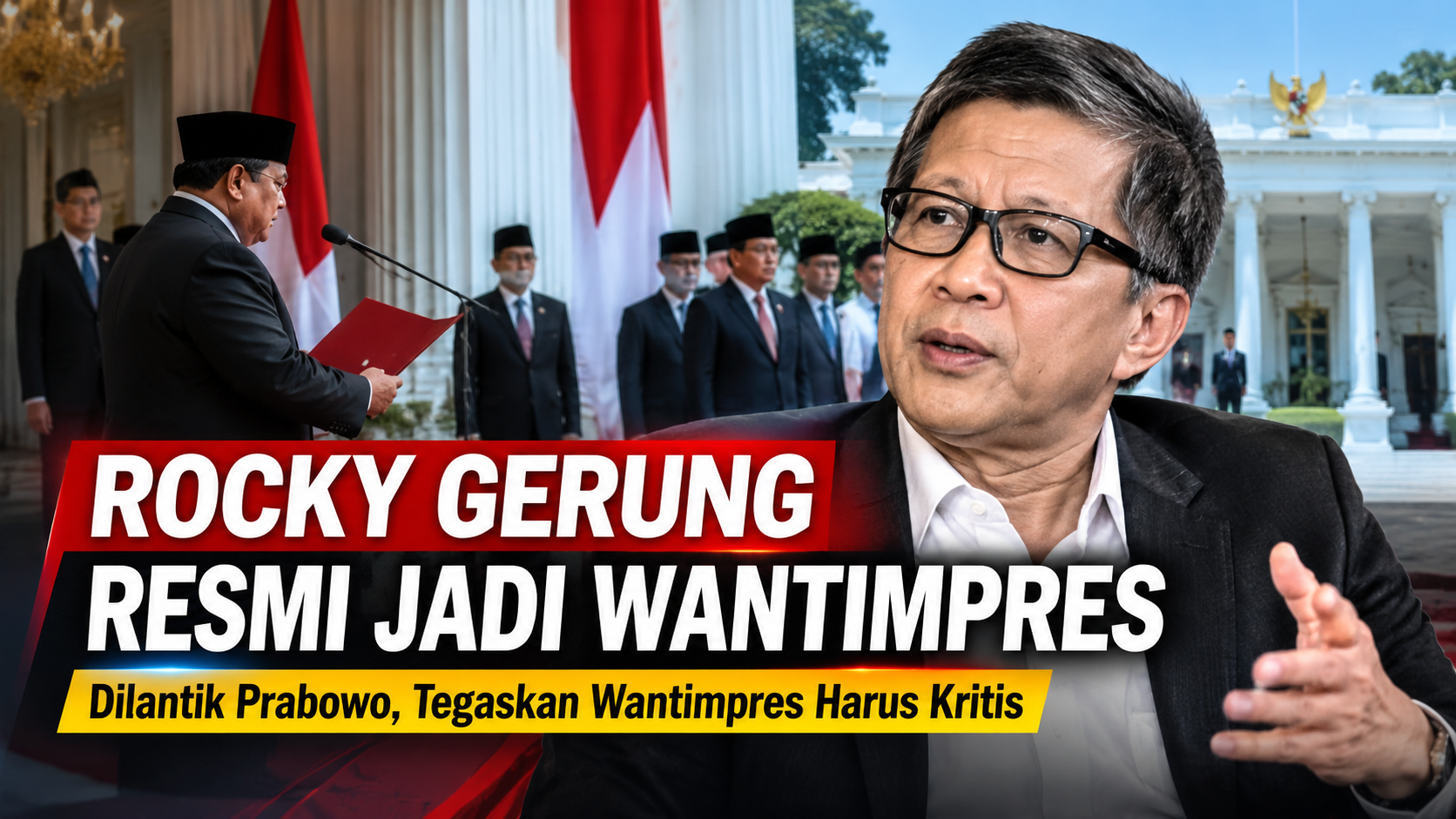 Rocky Gerung Resmi Dilantik Jadi Wantimpres Prabowo, Sebut Dewan Harus Kritis terhadap Kebijakan